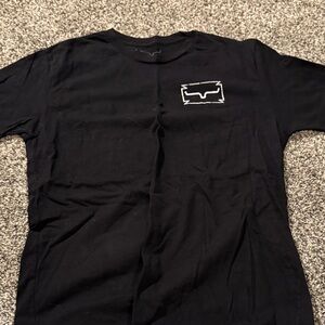 Elegant Black Tee with White Emblem